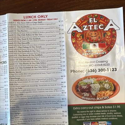 Menu photo 2 El Azteca O'Fallon, MO