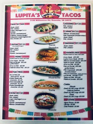 Menu photo 7 Lupita's Tacos Roanoke, VA