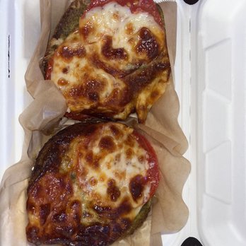 Black Dog Cafe - pesto, provolone, and tomato bagel melt (~$11) - Coffee & Tea Near Me - Tallahassee, Florida