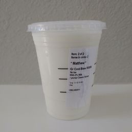 My coffee with milk... Minus the coffee.