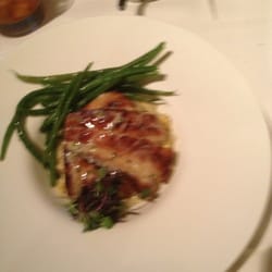 Langdon's - Fish of the day (Grouper) over risotto with fresh corn and green bean.