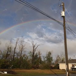 City of Panama City - A rainbow 2 Months after Hurricane Michael (Category 4, almost 5)