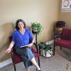 Authentic Life Counseling - Therapist Diane Chrestman inside her office in Suwanee GA