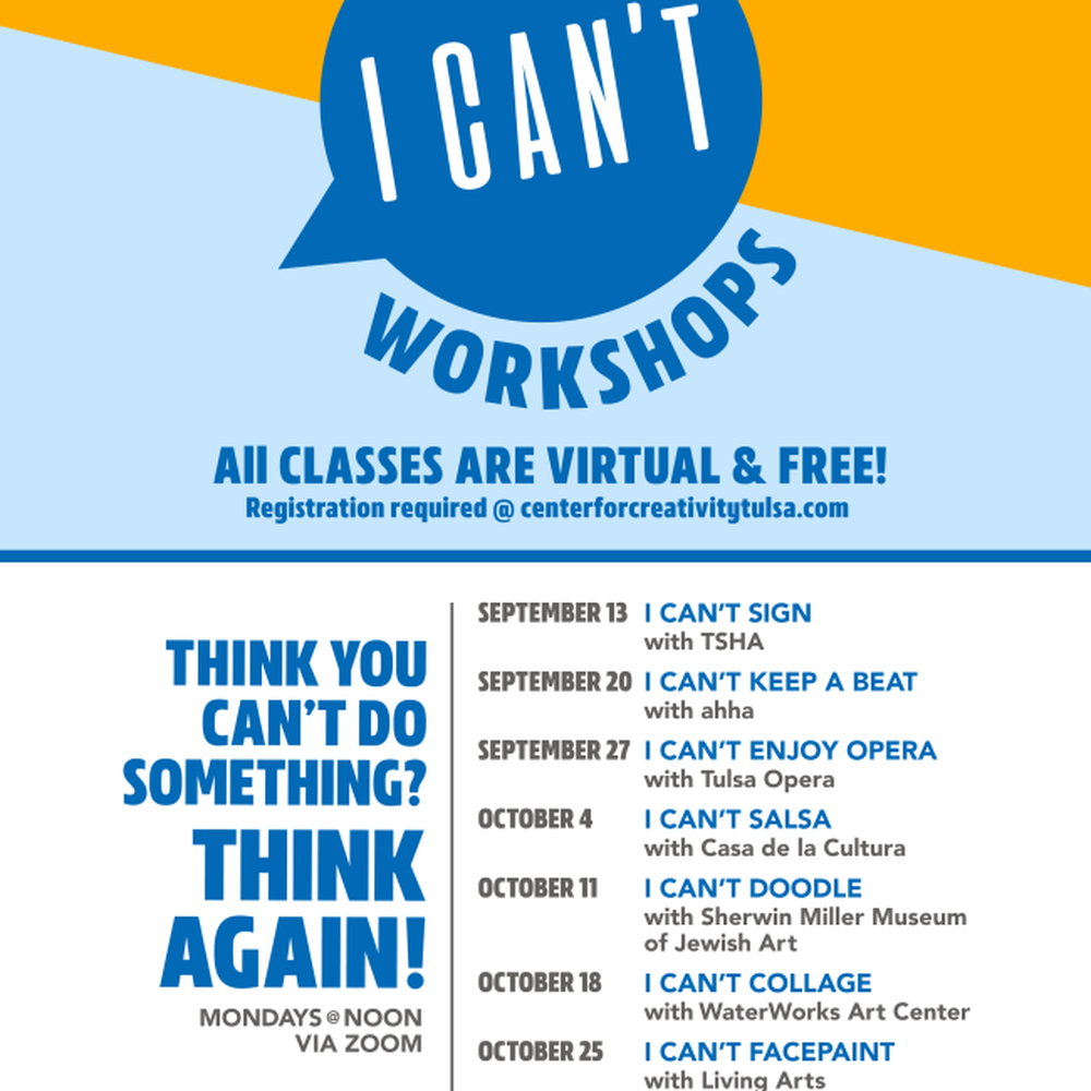 TCC Thomas K. Mckeon Center For Creativity - Fall 2021 series - Art Classes Near Me - Tulsa, Oklahoma TCC Thomas K. Mckeon Center For Creativity - Fall 2021 series - Art Classes Near Me - Tulsa, Oklahoma