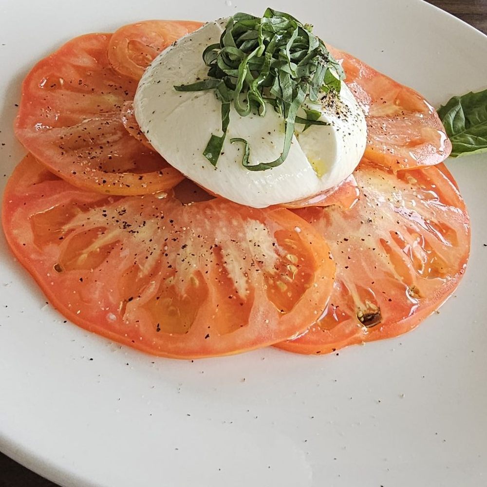 V's restaurant + bar - Burrata with a side of Sonnies Angles bottom lol - Italian Near Me - Malibu, California