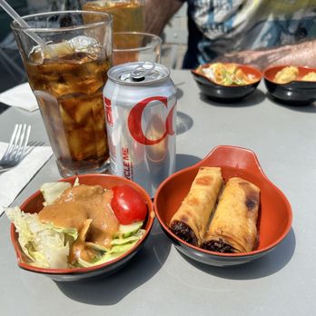 Tue Thai Restaurant - Small salad and my spring rolls - Thai Near Me - New York, New York