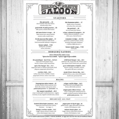 Menu photo 3 Horse Heaven Saloon Prosser, WA