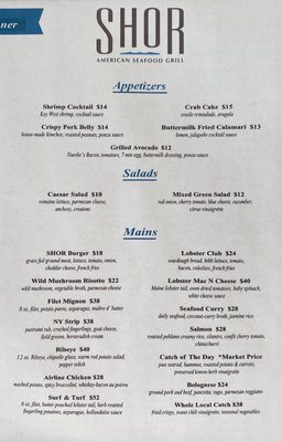 Menu photo 5 SHOR American Seafood Grill Clearwater, FL Menu photo 5 SHOR American Seafood Grill Clearwater, FL
