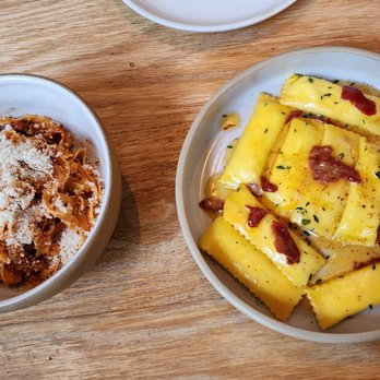 Lilia - Lamb Sausage Fettuccine and Sheep Milk Cheese Filled Agnolotti - Italian Near Me - Brooklyn, New York