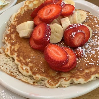 Donut Hole - 2 Flapjacks w/ Bananas & Strawberries (fruit additional 75¢ each) - Donuts Near Me - Inlet Beach, Florida Donut Hole - 2 Flapjacks w/ Bananas & Strawberries (fruit additional 75¢ each) - Donuts Near Me - Inlet Beach, Florida