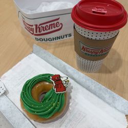 Krispy Kreme - Classic Brewed Coffee with Peanuts holiday donut