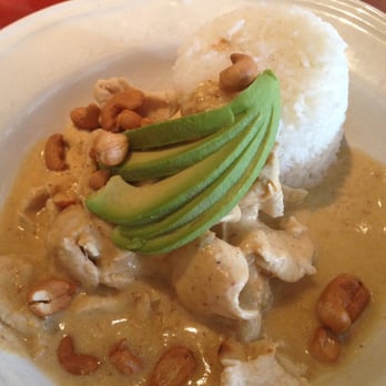 Thai Chili - Masaman curry with chicken. Umm I thought the avocados would be IN the curry? Perfect lunch portion, though. - Thai Near Me - Atlanta, Georgia Thai Chili - Masaman curry with chicken. Umm I thought the avocados would be IN the curry? Perfect lunch portion, though. - Thai Near Me - Atlanta, Georgia