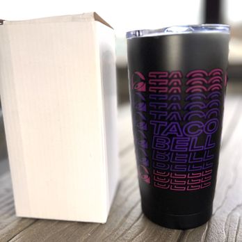Taco Bell - a coffee cup next to a box - Fast Food Near Me - Huntsville, Alabama