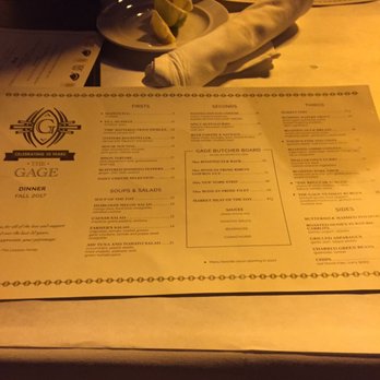 The Gage - Menu - New American Near Me - Chicago, Illinois The Gage - Menu - New American Near Me - Chicago, Illinois