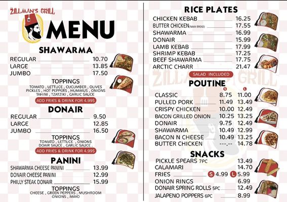Menu photo 2 Zillman's Grill Whitehorse, YT Menu photo 2 Zillman's Grill Whitehorse, YT