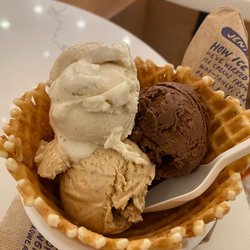 Jeni's Splendid Ice Creams - Half scoops of Coffee With Cream & Sugar, Darkest Chocolate, and Vanilla