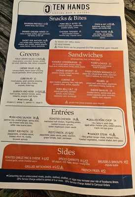 Menu photo 6 Ten Hands Social Bar & Eatery Indianapolis, IN