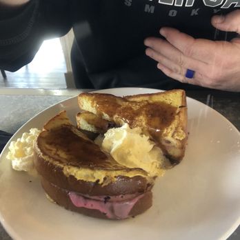 Another Broken Egg Cafe - French Toast with Blackberry filling. - Breakfast & Brunch Near Me - Huntsville, Alabama Another Broken Egg Cafe - French Toast with Blackberry filling. - Breakfast & Brunch Near Me - Huntsville, Alabama