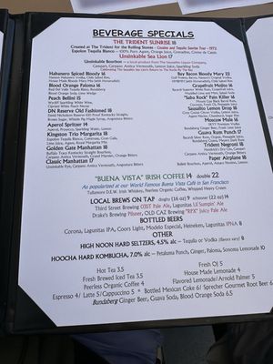 Menu photo 4 The Trident Sausalito, CA Menu photo 4 The Trident Sausalito, CA