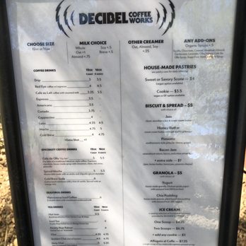 Decibel Coffee Works - Menu - Coffee & Tea Near Me - Tucson, Arizona Decibel Coffee Works - Menu - Coffee & Tea Near Me - Tucson, Arizona