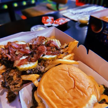 Burger 3000 - Double Oklahoma Wagyu Chopped Cheese Fries with Beef Bacon - Fast Food Near Me - North Hollywood, California
