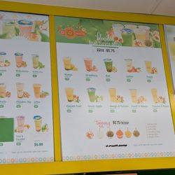 Happy Donuts - Drink menu