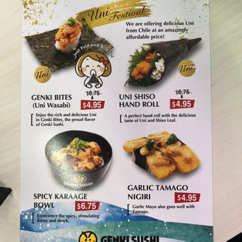 Genki Sushi - seasonal specials - Sushi Bars Near Me - Kaneohe, Hawaii