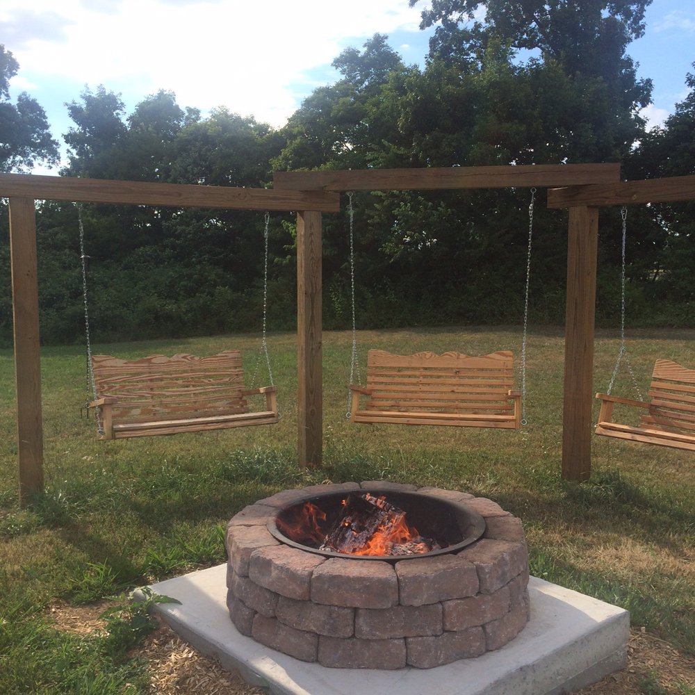 Colley Hill Farm - A fire pit with swings for celebrations in any season - Venues & Event Spaces Near Me - Dandridge, Tennessee