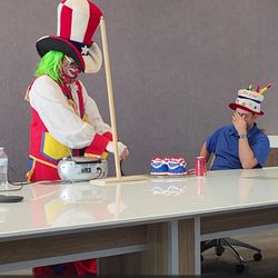 Dimples the Balloon Clown - Birthday Zipper on 4th of July