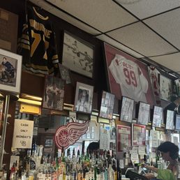 Bar & hockey memorabilia