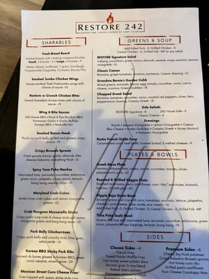Menu photo 1 Restore 242 Eatery Chesaning, MI Menu photo 1 Restore 242 Eatery Chesaning, MI