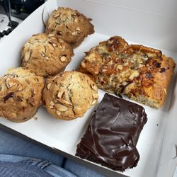 Bread and Butter - Almond coconut muffins, brownie, focaccia
