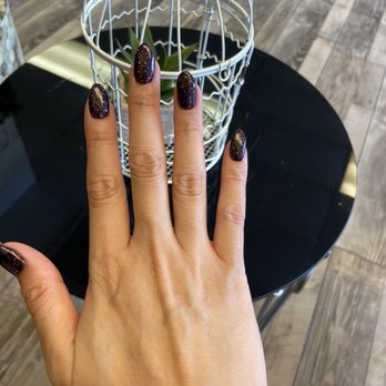 Glam Chateau - Loving my dark nails for the fall - Nail Salons Near Me - Westminster, California