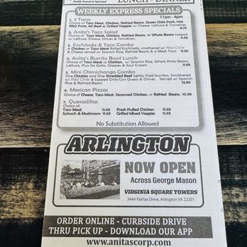 Anita’s Mexican Restaurant - New Mexican Cuisine Near Me - Arlington, Virginia
