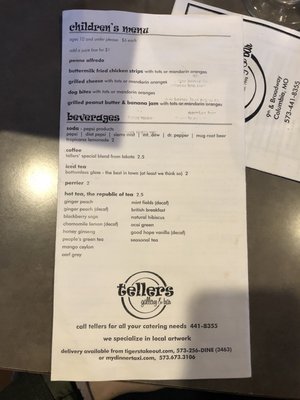 Menu photo 1 Teller's Columbia, MO
