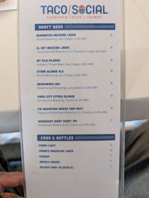 Menu photo 1 Taco Social Los Angeles, CA Menu photo 1 Taco Social Los Angeles, CA