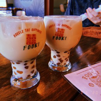 Fooki - Iced tea latte with amber boba - Bubble Tea Near Me - Aiea, Hawaii