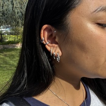 Sacred Soul Studio - Recent work of my forward helix. Sin has done practically this whole ear except for my first lobe piercing. - Tattoo Near Me - Union City, California