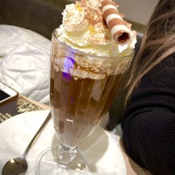 Ludwig’s Stüberl - Chociatto with ice cream and whipped cream.