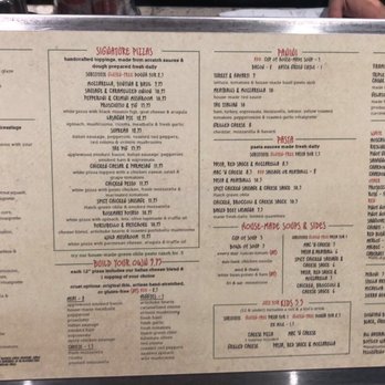 Sauce Pizza & Wine - Easy to read menu :) - Italian Near Me - Mesa, Arizona