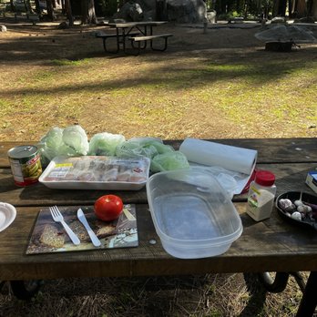 Pinecrest Lake - Dinner set up - Lakes Near Me - Pinecrest, California