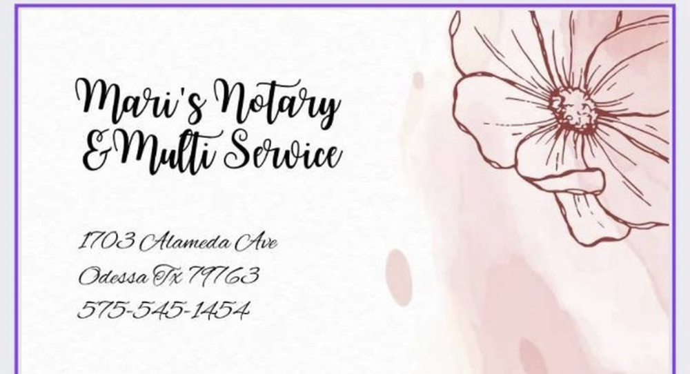MARI’S NOTARY PUBLIC & MULTI SERIVES Updated June 2024 1703 Alameda