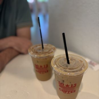 5013 Coffee - Iced faded flag , iced vanilla latte - Coffee & Tea Near Me - Rockwall, Texas 5013 Coffee - Iced faded flag , iced vanilla latte - Coffee & Tea Near Me - Rockwall, Texas