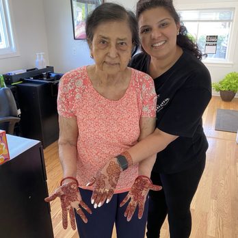 MehndiNeo - Amita with my mom, Meena. Amita made my mom feel like a queen with all the special attention. - Henna Artists Near Me - Naperville, Illinois MehndiNeo - Amita with my mom, Meena. Amita made my mom feel like a queen with all the special attention. - Henna Artists Near Me - Naperville, Illinois