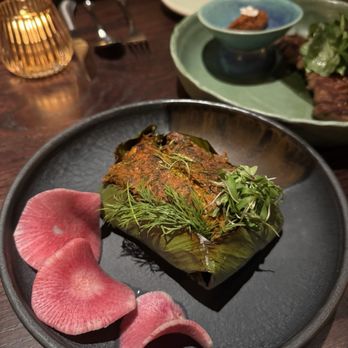 Narkara - Seabass in banana leaf - Thai Near Me - New York, New York