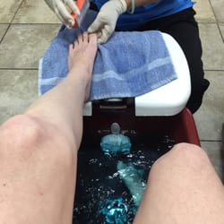 Lucky Nails - White legs and don't care because I'm getting a great pedicure
