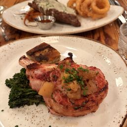 Bourbon Stonefruit Glazed Pork Chop