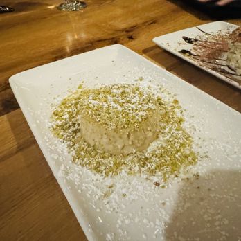 IL  Posto - Coffee Panna Cotta with Pistachio - Italian Near Me - San Diego, California