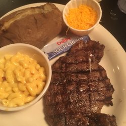 County Line Prime - Ribeye dinner...my daughter said mac 'n cheese was a "game changer"!