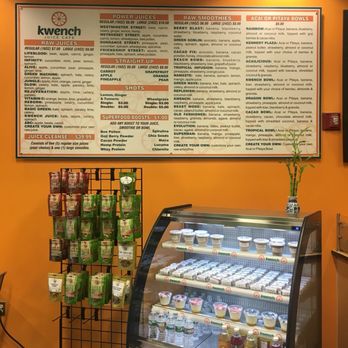 Kwench Juice Cafe - Kwench's menu and refrigerated treats/snacks. - Juice Bars & Smoothies Near Me - Providence, Rhode Island